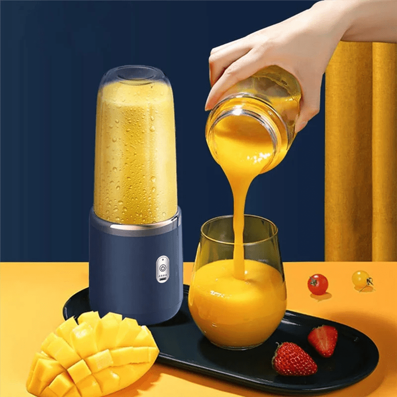MAKE-Fruit Juicer For Shakes And Fruit Juicer USB Rechargeable Handheld Blenders With 6 Sharp Blades Easy To Clean