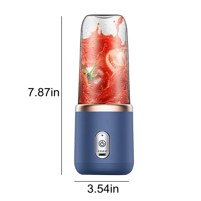 MAKE-Fruit Juicer For Shakes And Fruit Juicer USB Rechargeable Handheld Blenders With 6 Sharp Blades Easy To Clean