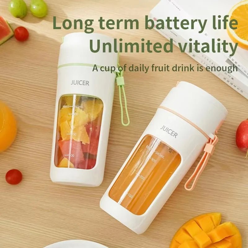 Portable Electric Juicer Blender – 6 Blades, 1200mAh